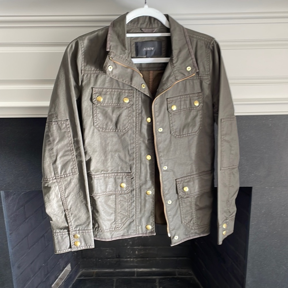 J. Crew army green utility jacket